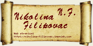 Nikolina Filipovac vizit kartica